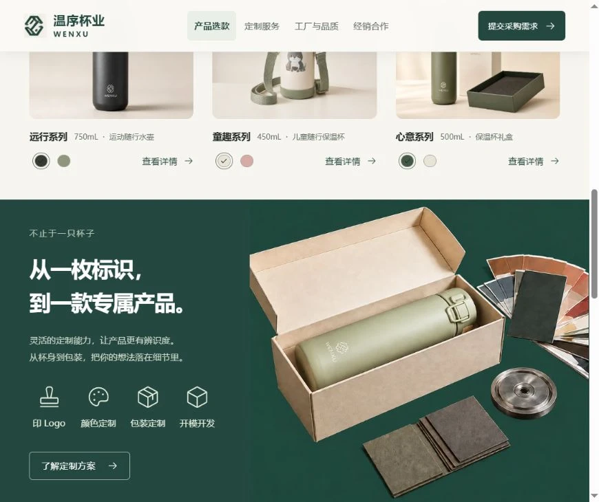 温序杯业 WENXU 官网 截图 3